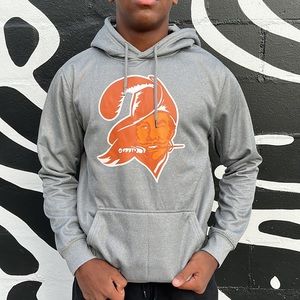 NWT Men’s NFL Tampa Bay Buccaneers Gray Hoodie Size Medium